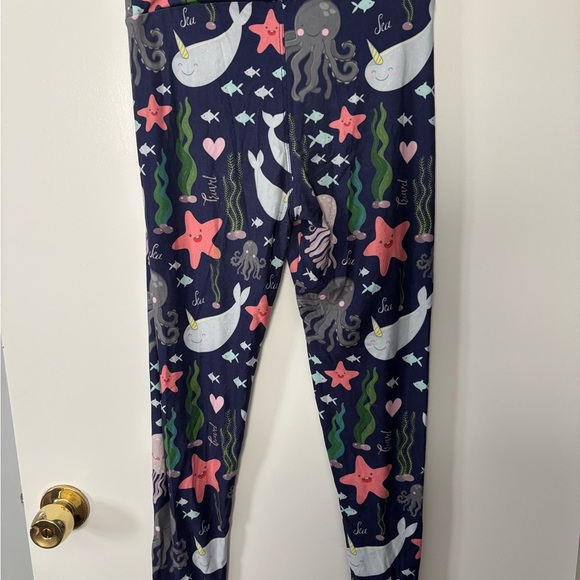 Fabulegs Navy Sea Life Print Leggings Women’s Small - Picture 5 of 5